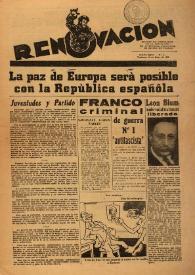 Renovación (Toulouse) : Boletín de Información de la Federación de Juventudes Socialistas de España. Núm. 3, 16 de mayo de 1945
