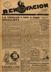 Renovación (Toulouse) : Boletín de Información de la Federación de Juventudes Socialistas de España. Núm. 5, 30 de mayo de 1945