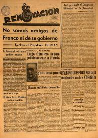 Renovación (Toulouse) : Boletín de Información de la Federación de Juventudes Socialistas de España. Núm. 10, 29 de agosto de 1945