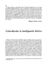 Cobo-Borda: la inteligencia festiva