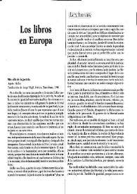Cuadernos hispanoamericanos, núm. 487 (enero 1991). Los libros en Europa