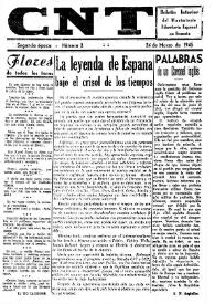 CNT : Boletín Interior del Movimiento Libertario Español en Francia. Segunda época, núm. 2, 24 de marzo de 1945