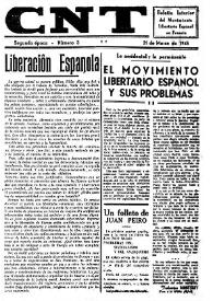 CNT : Boletín Interior del Movimiento Libertario Español en Francia. Segunda época, núm. 3, 31 de marzo de 1945
