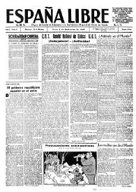 España Libre : C.N.T. Órgano del Comité de Relaciones de la Confederación Regional del Centro de Francia. A.I.T. Año I, núm. 2, 5 de septiembre de 1945