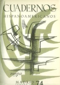 Cuadernos Hispanoamericanos. Núm. 74, febrero 1956