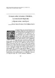 De nuevo sobre Cervantes y Heliodoro. La comunicación lingüística y algunas notas cronológicas