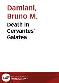 Death in Cervantes' Galatea