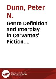 Genre Definition and Interplay in Cervantes' Fiction. Introduction