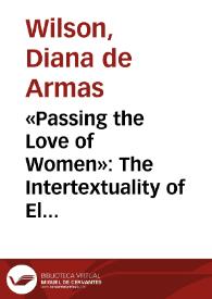 «Passing the Love of Women»: The Intertextuality of El curioso impertinente
