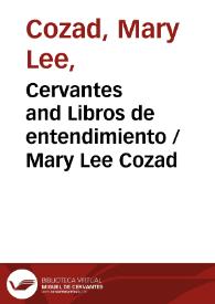 Cervantes and Libros de entendimiento
