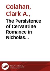 The Persistence of Cervantine Romance in Nicholas Wright's The Custom of the Country