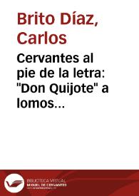 Cervantes al pie de la letra: 