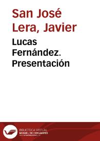 Lucas Fernández. Presentación
