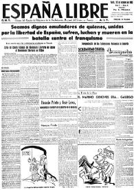 España Libre : C.N.T. Órgano del Comité de Relaciones de la Confederación Regional del Centro de Francia. A.I.T. Año I, núm. 4, 20 de octubre de 1945