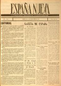 España nueva : Semanario Republicano Independiente. Año I, núm. 5, 22 de diciembre de 1945