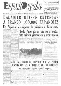 España popular : semanario al servicio del pueblo español. Año I, núm. 5, 13 de marzo de 1940, número extraordinario