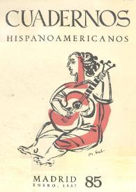 Cuadernos Hispanoamericanos. Núm. 85, enero 1957