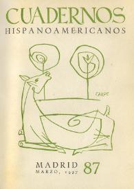 Cuadernos Hispanoamericanos. Núm. 87, marzo 1957