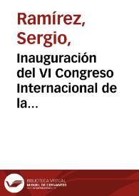 Inauguración del VI Congreso Internacional de la Lengua Española