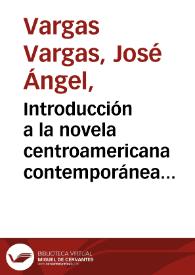 Introducción a la novela centroamericana contemporánea