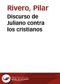 Discurso de Juliano contra los cristianos