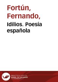 Idilios. Poesía española