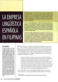 La empresa lingüística española en Filipinas