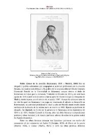 Pablo Alonso de la Avecilla (Salamanca, 1810 - Madrid, 1860) [Semblanza]