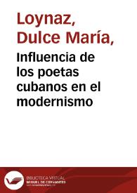 Influencia de los poetas cubanos en el modernismo