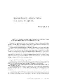 Cosmopolitismo y mediación cultural en la España del siglo XIX