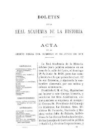 Acta de la Sesión Regia del domingo 29 de junio de 1879