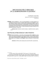 Argumentación y derechos en la administración de justicia