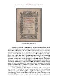 Biblioteca de Autores Españoles desde la formación del lenguaje hasta nuestros días (BAE) (Madrid, 1846 - 1928) [Semblanza] 