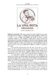 Ediciones La Uña Rota [editorial] (Segovia, 1996 - ) [Semblanza]