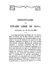 Constitución del Estado libre de Neiva, 1815