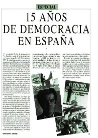 15 años de democracia en España
