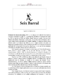 Editorial Seix Barral [editorial] (Barcelona, 1911- ) [Semblanza]