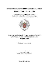 Estudio, edición crítica y traducción del 