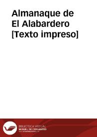 Almanaque de El Alabardero [Texto impreso]