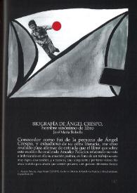Biografía de Ángel Crespo, hombre sinónimo de libro