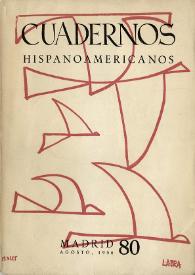 Cuadernos Hispanoamericanos. Núm. 80, agosto 1956