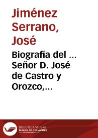Biografía del ... Señor D. José de Castro y Orozco, marqués de Gerona
