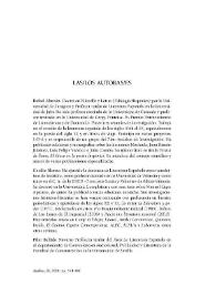 Anales de Literatura Española, núm. 26 (2014). Las/los autoras/es