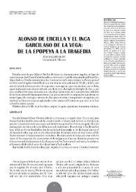 Alonso de Ercilla y el Inca Garcilaso de la Vega: de la epopeya a la tragedia
