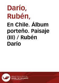 En Chile. Álbum porteño. Paisaje (III)