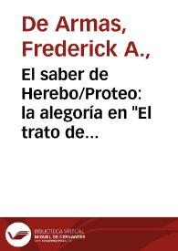 El saber de Herebo/Proteo: la alegoría en 