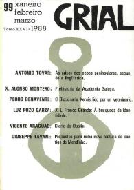 Grial : revista galega de cultura. Núm. 99, 1988