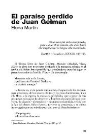 El paraíso perdido de Juan Gelman