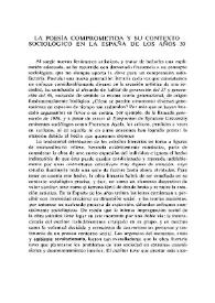 La poesía comprometida y su contexto sociológico en la España de los años treinta 