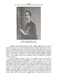 Alejandro Chao Fernández (Vigo, ca. 1835 - Madrid, 1894) [Semblanza]
